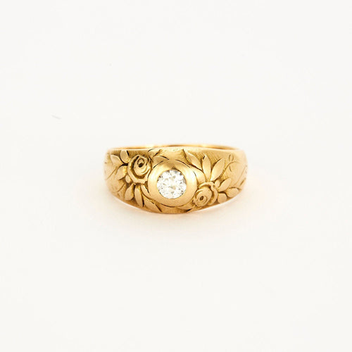 Bague 54 Chevalière Printemps Diamant 0.35ct 58 Facettes LP592/12