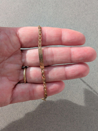 Bracelet Bracelet gourmette d'identité gravée « Isabelle » en or rose 18k 58 Facettes