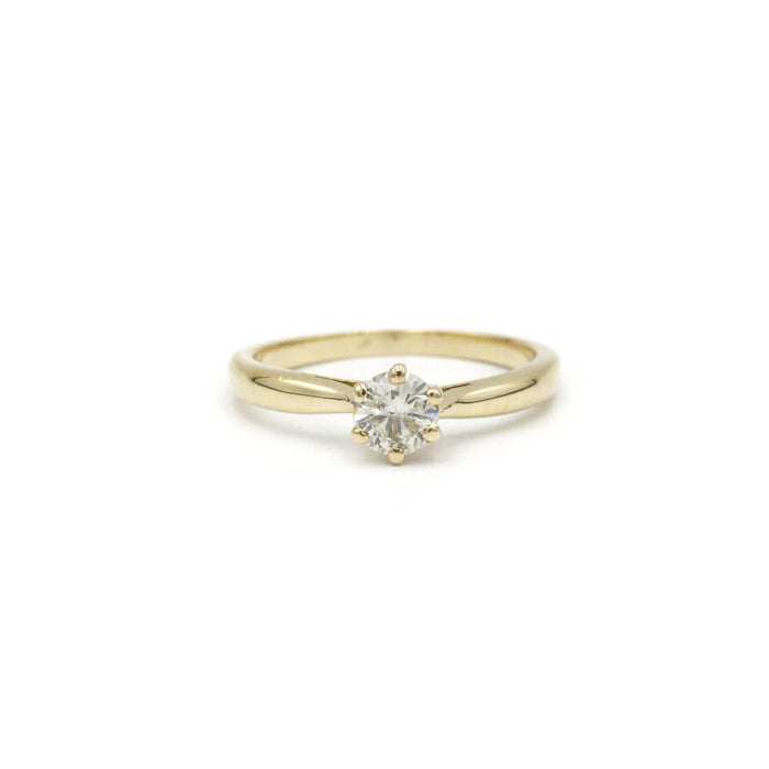 Bague 49 Solitaire or jaune diamant 58 Facettes 240326R