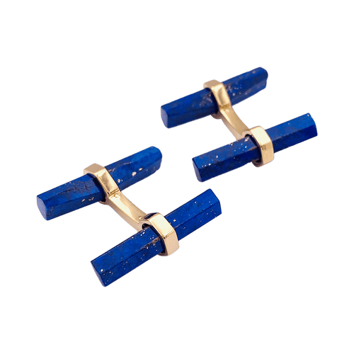 Boutons de manchette Boutons de manchette Cartier, or jaune, lapis lazuli. 58 Facettes 34091