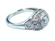 Bague 51 Bague Art-Deco or, platine et diamants 58 Facettes