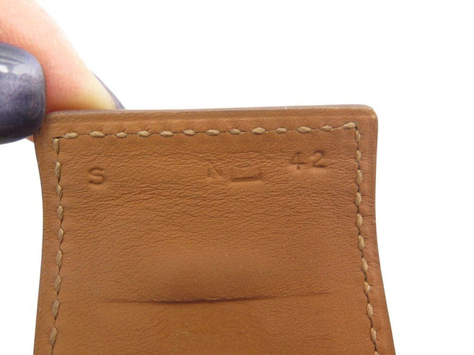 Collier bracelet HERMES medor collier de chien cdc en cuir de crocodile alligator 58 Facettes 268023