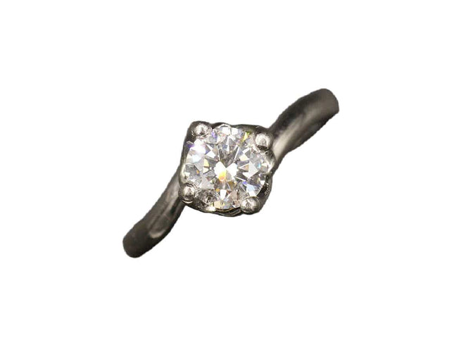 Bague 47 Solitaire platine diamant 58 Facettes 11035