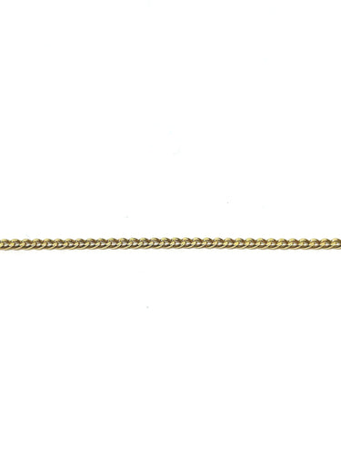 Collier Chaîne maille gourmette en or jaune 18 carats 43,5 cm 58 Facettes