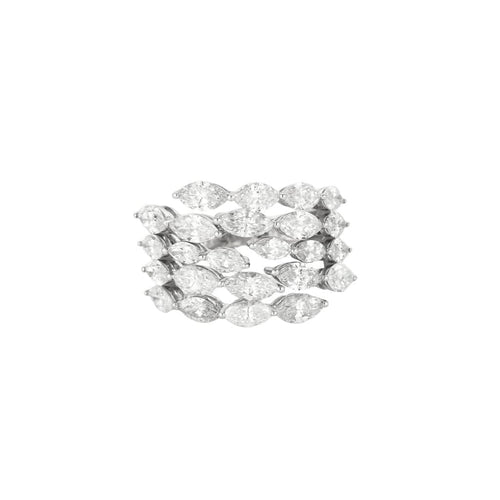Bague 56 Bague or blanc, diamants 58 Facettes