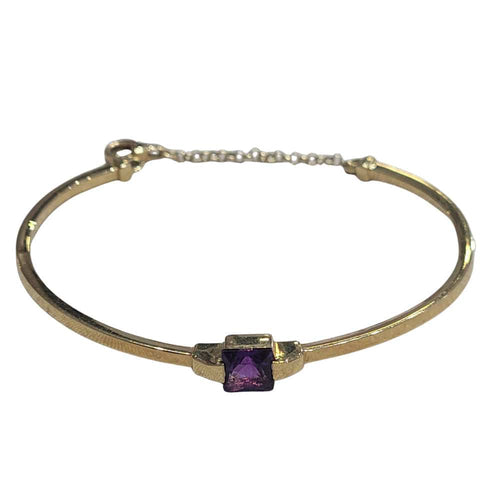 Bracelet Pulsera en or jaune 18k et améthyste 58 Facettes P83