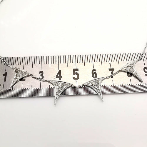 Collier Collier en or blanc & diamants 58 Facettes