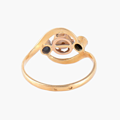 Bague 54 Bague Perle Diamants 58 Facettes