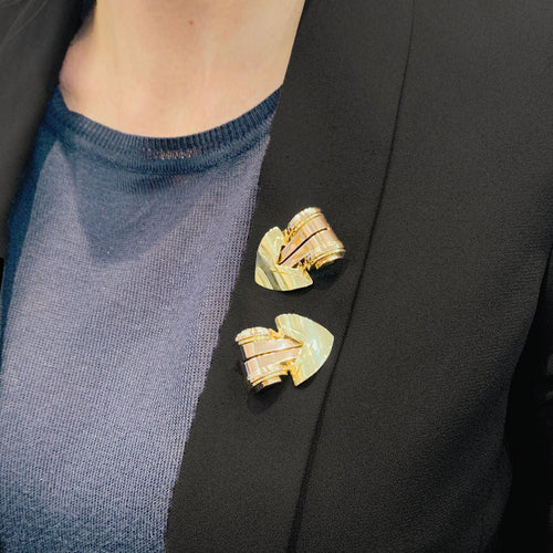 Clips vintage Tiffany & Co., ou jaune, ou rose. 58 Facettes 34597