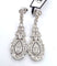 Boucles d'oreilles en platine massif serties de diamants