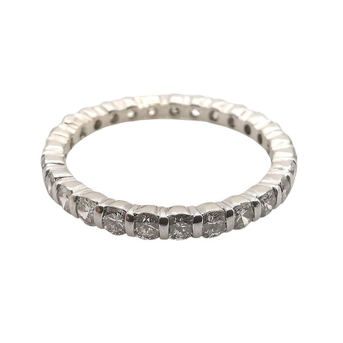 Bague 52 Alliances américaine platine & diamants 58 Facettes