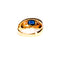 Bague 59 Bague jonc saphir et diamants en or jaune 58 Facettes LMB-256