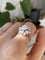Bague 53 Bague fleur en or blanc et diamants 2.80 Ct 58 Facettes