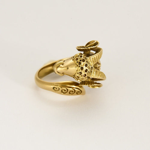 Bague 51,5 Bague bélier en or jaune 58 Facettes ARR2004