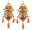 Boucles d'oreilles Boucles d'oreilles anciennes en perles de corail et filigrane d'or jaune 58 Facettes 7712