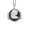 Halskette Anhänger Art Deco - Platin, Diamanten & Kamee Onyx 