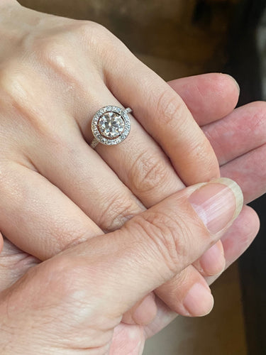 Bague Bague art déco solitaire platine diamant 58 Facettes