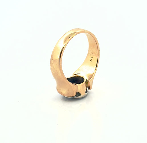 Bague Chevalière vintage en or et diamants 58 Facettes