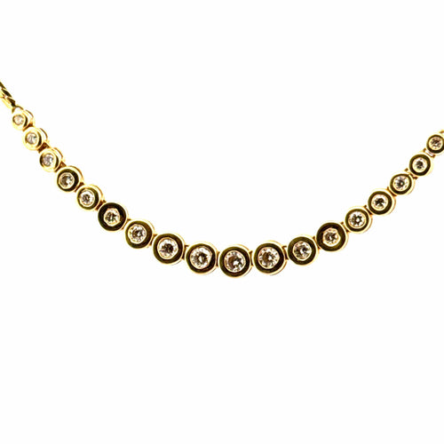 Collier Collier ras du cou en or jaune et diamants 58 Facettes