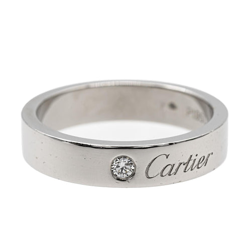 Bague 51 Cartier Bague Alliance Le C Platine Diamant 58 Facettes 2737243CN