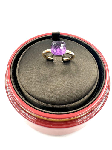 Bague 54 POMELLATO - bague Nudo Petit 2 ors et améthyste 58 Facettes