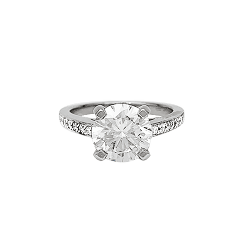 Bague 49 Bague platine avec diamant de 2,02 carats - Certificat HRD 58 Facettes 30455