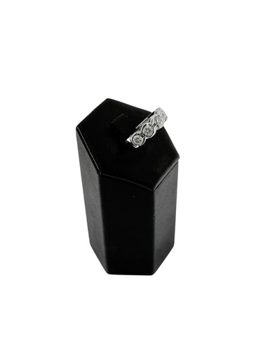 Bague 51.9 Bague en or blanc des diamants naturels 58 Facettes