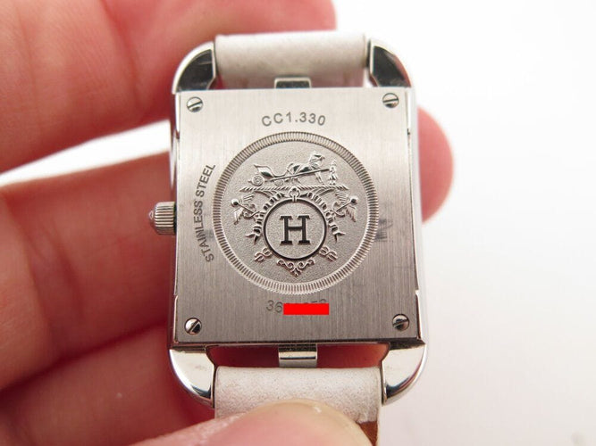 Montre montre HERMES cape cod cc1.330 diamant chaine d'ancre bracelet blanc boite 58 Facettes 267772