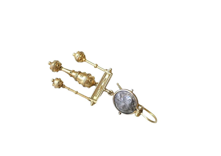 Boucles d'oreilles Mono boucle d'oreille néo étrusque or 58 Facettes