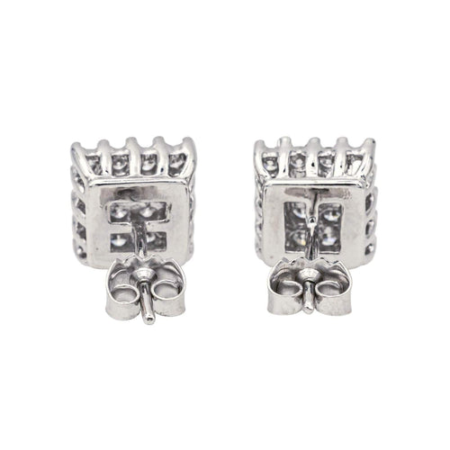 Boucles d'oreilles Boucles d'oreilles Puces Or blanc Diamant 58 Facettes 4061321CN