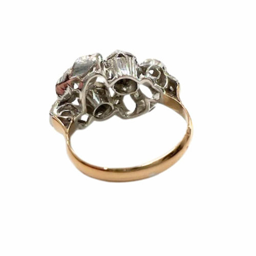 Bague 56 Bague Art Déco 1920-1930 or et platine avec diamants 58 Facettes Q212A(704)