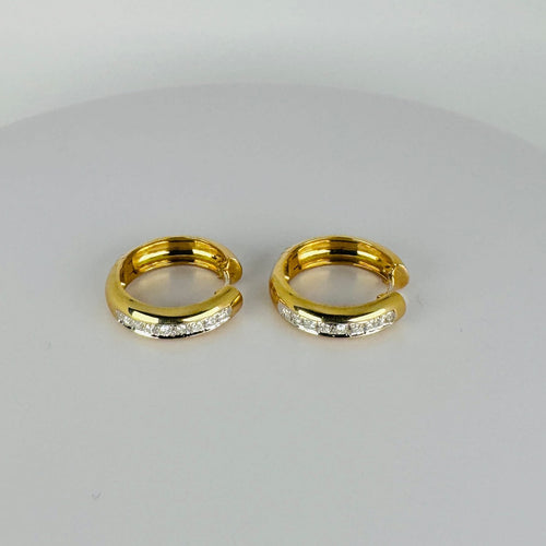 Boucles d'oreilles Boucles d'oreilles créoles vintage avec diamants 58 Facettes 2503038