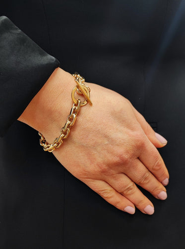 Bracelet Bracelet maille forçat or massif 58 Facettes Brac.14K-1246