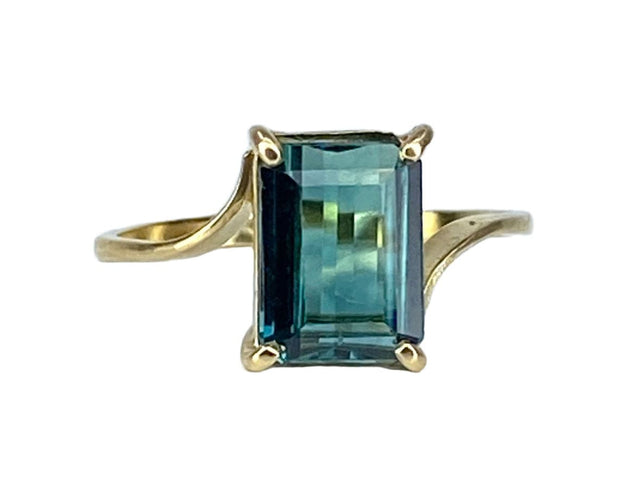 Bague 46 Bague en or jaune et tourmaline verte 58 Facettes AB617