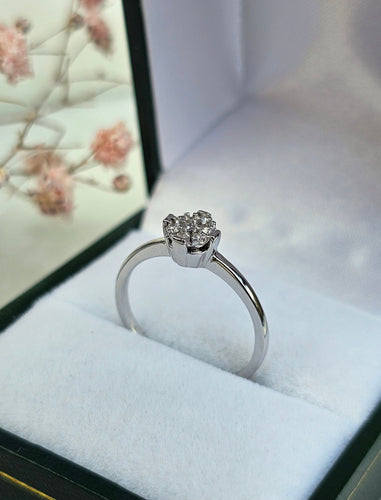 Bague 51 Bague or blanc diamants 58 Facettes 576