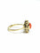 Bague 58 Bague en or jaune 18 carats, diamants et corail rouge 58 Facettes