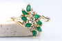 Bague 61 Bague émeraude 1,00 ct et diamants 0,11 ct en or jaune 18K (750) 58 Facettes BGDEMCC1383-107
