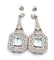 Boucles d'oreilles Boucles d'oreilles en platine avec aigue-marine et diamants 58 Facettes