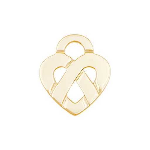 Poiray Pendant, "Interlaced Heart", yellow gold. 58 Facettes 35321