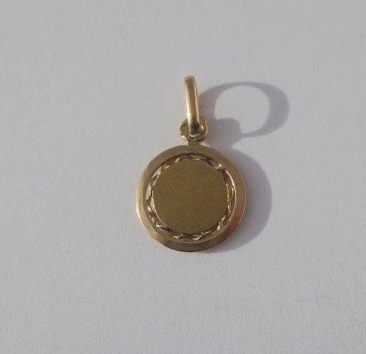 Pendentif Médaille pendentif Saint Christophe vintage en or jaune 18 carats 58 Facettes