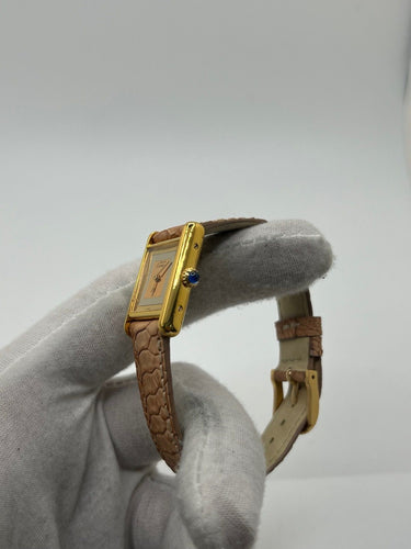 Montre Tank Must Vermeil Trinity 58 Facettes