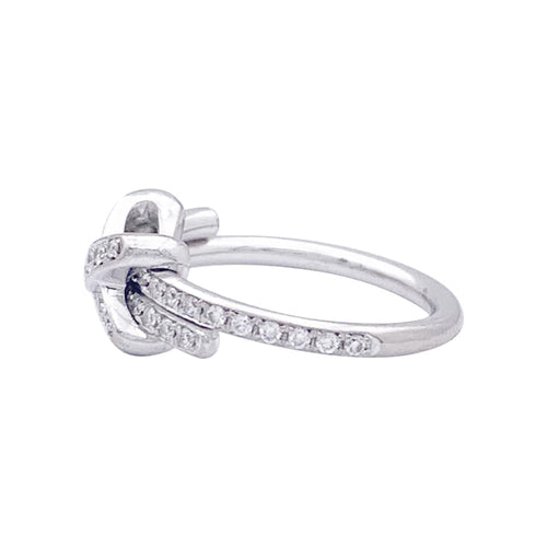 Bague 52 Bague Chaumet "Jeux de Liens" or blanc, diamants. 58 Facettes 33683