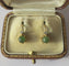 Boucles d'oreilles Boucles d’oreilles dormeuses en or jaune, platine et jade néphrite 58 Facettes