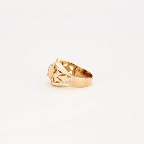 Bague 55 Bague Tank or rose diamant 58 Facettes