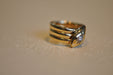 Bague 52.5 Yellow gold victorian snake ring with diamond 58 Facettes