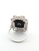 Bague 57 Bague en or blanc avec onyx et diamants 58 Facettes