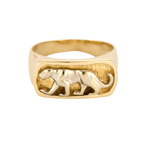 Bague 58 Bague en or jaune et or gris 14k 58 Facettes MTB1142