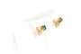 Boucles d'oreilles Boucles d'oreilles contemporaines en or jaune 18 carats serties d'émeraudes 58 Facettes B643