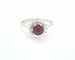 Bague Bague en or blanc avec rubis du Mozambique de 1,12 ct et diamants 58 Facettes 10477