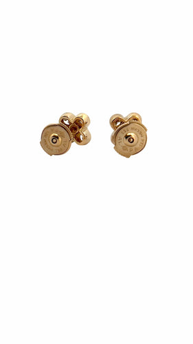 Boucles d'oreilles Boucles d’oreilles trèfles en or jaune diamants et saphirs 58 Facettes